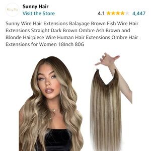 Sunny Hair 18in halo extensions- human hair